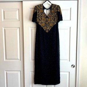 Scala Vintage Beaded 1980s dress
